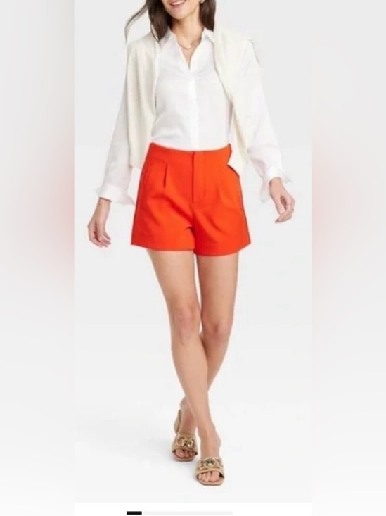a new day Pants - Red High waisted tailored shorts